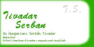 tivadar serban business card