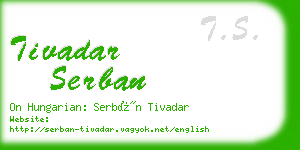tivadar serban business card